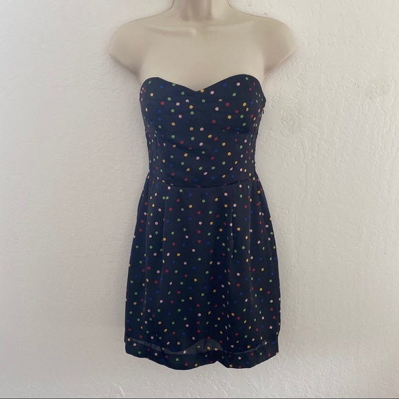 BCBG strapless black polka dot dress - Picture 5 of 7